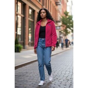 The North Face Women's Osito Fleece Jacket Full Zip Pink Soft High Pile Size XS